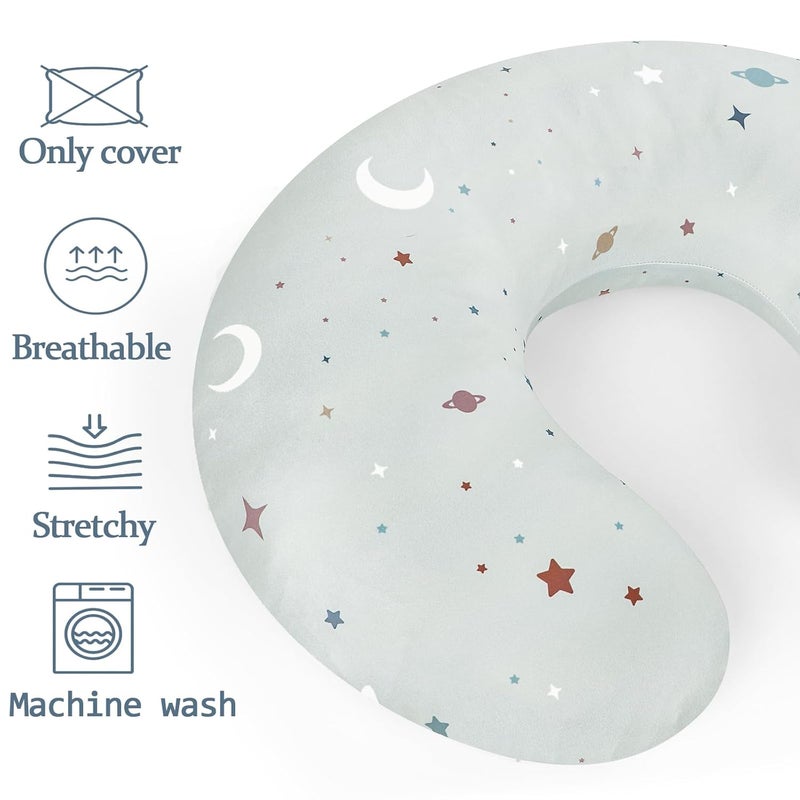 DAYEEBALL Nursing Pillow Cover, Removable Nursing Covers for Breastfeeding Pillows, Stretchy and Soft Fit for Baby Girls Boys Newborn, Starry Sky (Only Cover) - Image 2